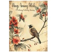 Wings Among Petals: A Calming Coloring Journey: Relax and Unwind with Beautiful Bird and Flower Designs