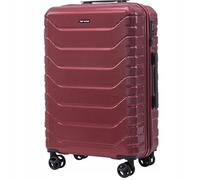 Wings Crake Medio Valigia 24", bagaglio da viaggio per aerei, 4 ruote girevoli 100% policarbonato indistruttibile, rosso, Colore: rosso, m, valigetta