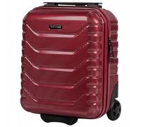 Wings Crake Piccola valigetta da 16", bagaglio a mano gratuito per aerei, 4 ruote girevoli, 100% policarbonato indistruttibile, rosso, Colore: rosso, xs, valigetta