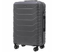 Wings Crake Piccola valigetta da 20", bagaglio a mano per aerei, 4 ruote girevoli, 100% policarbonato, indistruttibile, grigio, grigio., s, valigetta