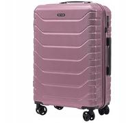 Wings Crake - Valigia grande 28", bagaglio da viaggio per aerei, 4 ruote girevoli al 100% in policarbonato, indistruttibile, colore: Rosa, Colore: rosa., L, valigetta