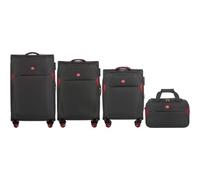 Wings Dipper - Set di 3 valigie, colore grigio, leggero, bagaglio a mano e comfort da viaggio, grigio., SET 4, valigetta
