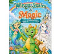 Wings, Scales & Magic: A Cute & Enchanted Fantasy Coloring Book for Ages 4 and Up