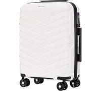 Wings - Valigetta da viaggio leggera con ruote e serratura, bianco, 56x41x21,5, valigetta