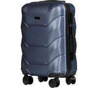 Wings - Valigetta da viaggio leggera con ruote e serratura, Blu, 55,5x38x21,5, valigetta