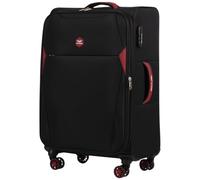 Wings - Valigetta morbida in tessuto, leggera, con 4 ruote, in tessuto, per valigie da viaggio, per viaggi, Nero , m, valigetta