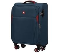 Wings - Valigetta per cabina 20", blu, 42L, leggera, 4 ruote, manico telescopico, S., Blu, 56,5x39,5x22, valigetta