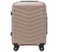 Wings - Valigetta rigida con ruote, grande valigetta da viaggio e trolley, ultraleggera, con ruote, trolley a mano, custodia rigida con lucchetto, trolley piccolo per aereo, beige., 56x41x21,5,