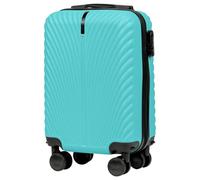 Wings - Valigetta rigida con ruote, grande valigetta da viaggio e trolley, ultraleggera, con ruote, trolley a mano, custodia rigida con lucchetto, trolley piccolo per aereo, L.blu, xs, valigetta