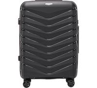 Wings - Valigetta rigida con ruote, grande valigetta da viaggio e trolley, ultraleggera, con ruote, trolley a mano, custodia rigida con lucchetto, trolley piccolo per aereo, Nero , 64x45x26, valigetta