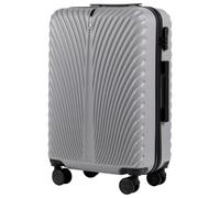 Wings - Valigetta rigida con ruote, grande valigetta da viaggio e trolley, ultraleggera, con ruote, trolley a mano, custodia rigida con lucchetto, trolley piccolo per aereo, grigio, m, valigetta