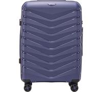 Wings - Valigetta rigida con ruote, grande valigetta da viaggio e trolley, ultraleggera, con ruote, trolley a mano, custodia rigida con lucchetto, trolley piccolo per aereo, Blu, 64x45x26, valigetta
