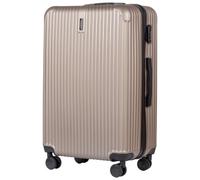 Wings - Valigetta rigida con ruote, grande valigetta da viaggio e trolley, ultraleggera, con ruote, trolley a mano, custodia rigida con lucchetto, trolley piccolo per aereo, champagner, L, Trolley