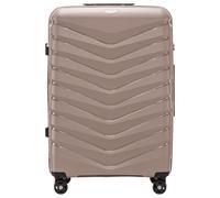 Wings - Valigetta rigida con ruote, grande valigetta da viaggio e trolley, ultraleggera, con ruote, trolley a mano, custodia rigida con lucchetto, trolley piccolo per aereo, beige., 75,5x50x30,