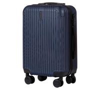 Wings Valigia da viaggio rigida con ruote e cerniera per aereo, Blu scuro, S, valigetta