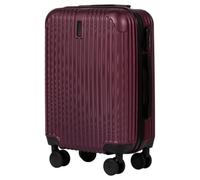 Wings Valigia da viaggio rigida con ruote e cerniera per aereo, Borgogna, S, valigetta