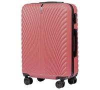 Wings Valigia da viaggio rigida ultraleggera con ruote e cerniera per aereo, DIRTY PINK, M, valigetta