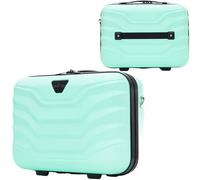 Wings Valigia da viaggio rigida ultraleggera con ruote e cerniera per aereo, Verde chiaro, BC, valigetta