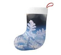 Winhga Calzini natalizi stampati su entrambi i lati con fiocchi di neve per decorazioni interne per feste di grande capacità