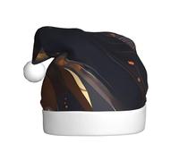 WINHGA Dark Medium Prints Cappelli di Natale peluche da uomo e da donna, tappi per feste di Capodanno per adulti