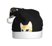WINHGA Gatto arancione su una grande farfalla Stampe Cappelli di Natale in peluche da uomo e da donna, tappi per feste di Capodanno per adulti