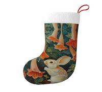 Winhga Little Rabbit Under The Morning Glory - Calzini natalizi stampati su entrambi i lati, per feste di grande capacità, decorazioni per interni