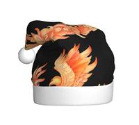 WINHGA Phoenix nuvola di buon auspicio Stampe Cappelli di Natale in peluche da uomo e da donna, tappi per feste di Capodanno per adulti
