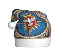 WINHGA Spirito Santo Christia Stampe Cappelli di Natale della peluche degli uomini e delle donne, cappelli di festa di Capodanno adulti