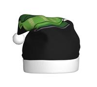 WINHGA Un anno felice del serpente Stampe Cappelli di Natale in peluche da uomo e da donna, tappi per feste di Capodanno per adulti