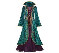 Winifred Sanderson - Costume da donna Hocus Pocus, costume da strega, cosplay, Halloween, Verde viola (stile B), Large