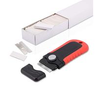 Winjun, raschietto professionale multiuso per auto, con 100 lame di ricambio in acciaio inox