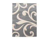 Wink Design Damasko Grey Tappeto Bagno/Scendiletto, Polipropilene, Grigio, 60x110x0.1 cm
