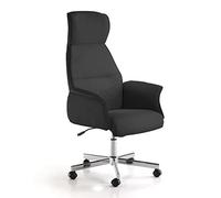 Wink Design Lagoon Black Poltrona da Ufficio, Metallo, Nero, Cromo, H116/ 126x64x75 cm