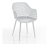 Wink Design Nadine Plus White Set di 4 sedie da Esterno/Interno Sedia, Bianco Opaco, H85 x 57 x 56 cm