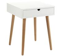 Wink design,Stensele, Tavolini / Comodino 1 Cassetto, Mdf, Bianco, 40 x 40 x 50 cm