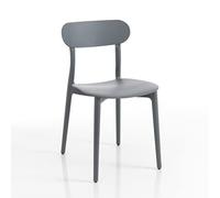Wink Design Stoccarda Grey Set di 4 sedie da Esterno/Interno Sedia, Grigio Opaco, H78x42,5x50 cm