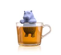 Winkee - Cute Animal - Colino da tè Hippo | Tè Uovo per tè sfuso | Tea infusore divertente | Colino da tè per tazza | Colino per spezie in silicone | Figura animale