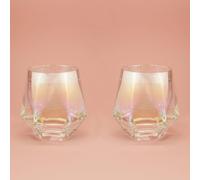 Winkee - Diamond Glasses Set Of 2 - Glass NUOVO
