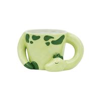 Winkee Dino Tazza da caffè tazza da tè in ceramica circa 500 ml | Elegante tazza da caffè 3D a forma di dinosauro, grande tazza per caffè e tè, regalo originale per gli appassionati di
