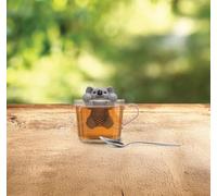Winkee - Infusore per tè a forma di koala, infusore per tè sfuso, divertente infusore per tazza, colino per spezie in silicone, a forma di animale