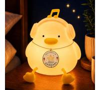 Winkee Luce notturna per bambini a forma di anatra Jamie LED, dimmerabile | Ricaricabile, timer da 30 minuti e controllo touch, luce delicata per bambini per la camera dei bambini