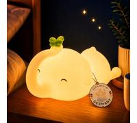 Winkee Luce notturna per bambini Elefante Nellie LED dimmerabile in | Ricaricabile, timer da 30 minuti e controllo touch, luce delicata per bambini per la camera dei bambini