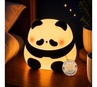 Winkee Luce notturna per bambini Panda Momo LED dimmerabile in silicone | Ricaricabile, timer da 30 minuti e controllo touch, luce delicata per bambini per la camera dei bambini