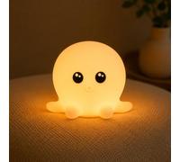 Winkee Mini luce notturna per bambini a forma di orsetto, 7 colori, ricaricabile tramite USB, in silicone senza BPA, idea regalo per la cameretta dei bambini