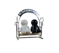 Winkee - Mr. Salt & Mrs. Pepper | Il dolce spargispepe sposatore a dondolo di Hollywood | Saliera e pepe Duo | Decorazione per cucina | Regalo per matrimonio, anniversario di matrimonio, Natale
