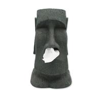 Winkee - Napkin Dispenser Moai Stone - Natural Stone Gray - Approxi... NUOVO