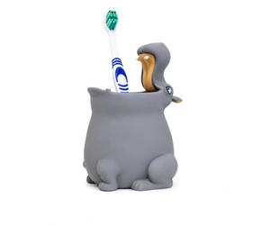 Winkee - Portaspazzolino a forma di ippopotamo| Divertente portaspazzolino per bambini e neonati | 10 x 10 x 13,5 cm