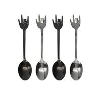 Winkee Rocks- Rock Hand - Set di 4 cucchiaini da caffè, in acciaio INOX