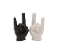 Winkee Rocks - Rock Hand Salt & Pepper Shaker in ceramica I Spargispepe roccia in metallo effetto mano I Decorazione creativa per la tua cucina