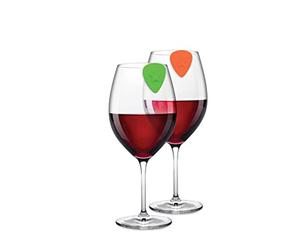 Winkee Rocks Set di 8 pennarelli a forma di plettro | Set di pennarelli in vetro rock per bicchieri | pennarelli per bicchieri da vino | marcatori sul bordo del vetro | regalo per musicisti per